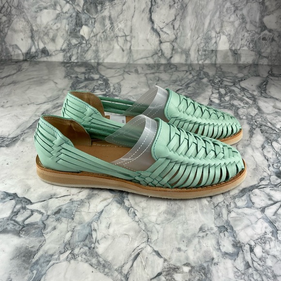 Shoes Artisan Leather Huarache Handmade Women's Shoe Embroidery Size 9.5 - Picture 5 of 13